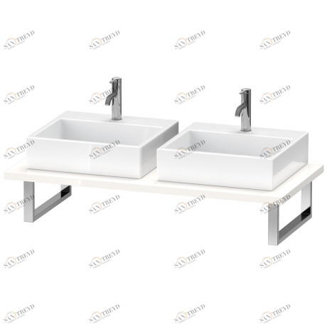 XL105C08585 X-Large Консоль для накладной и встраиваемой сверху раковины компакт Белый глянцевый лак Duravit