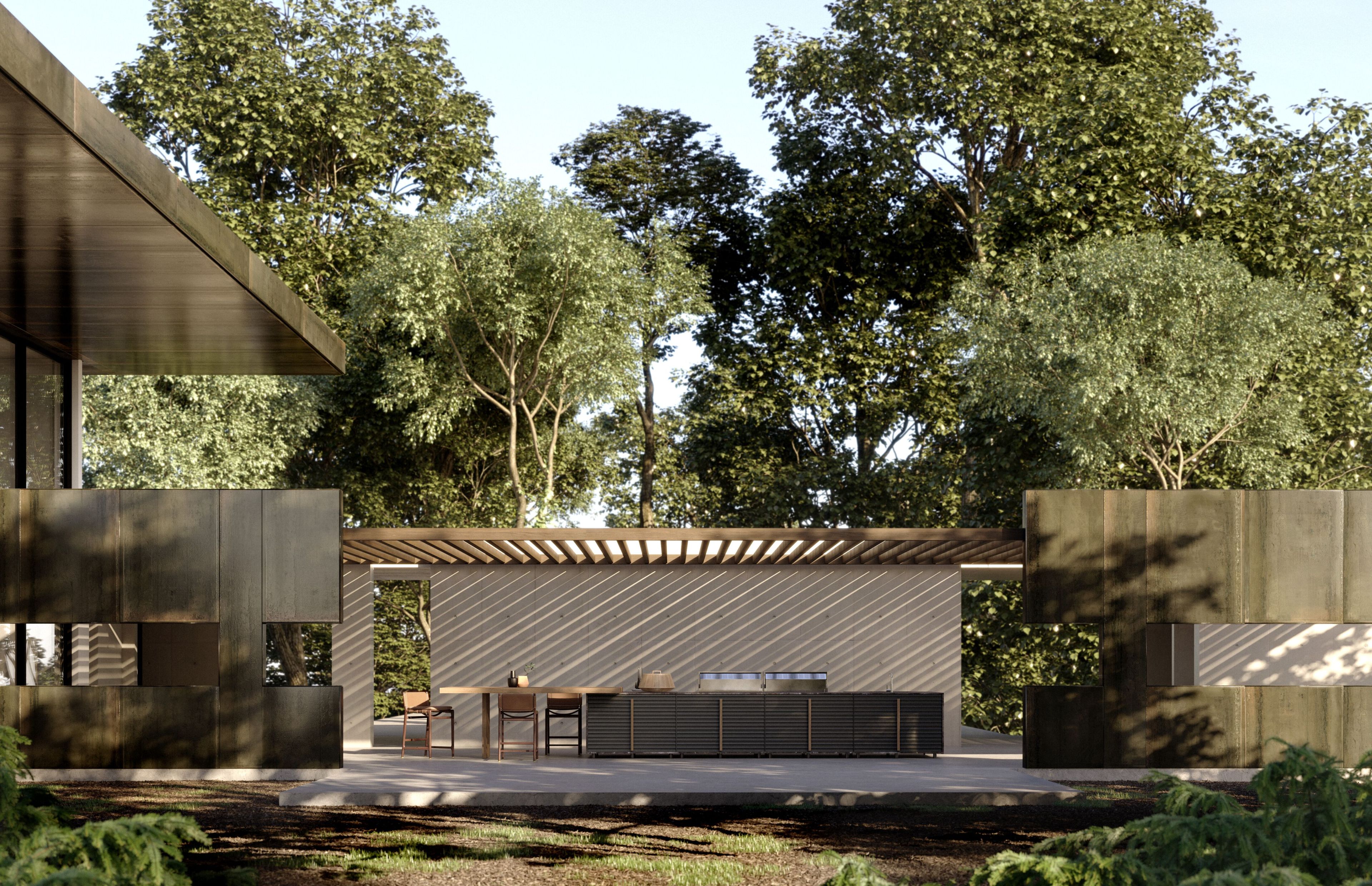 Отдельно стоящий кухонный модуль из травертина Exteta Amalfi ARCH-00146419 - Вид №4