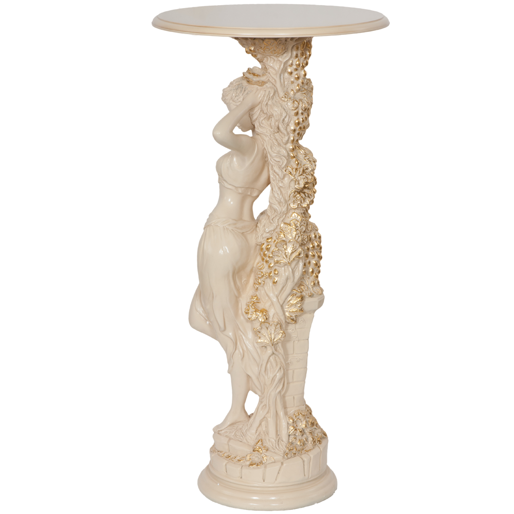 13055+11486 Подставка декоративная Девушка с кувшином Айвори BOGACHO  - Вид №3