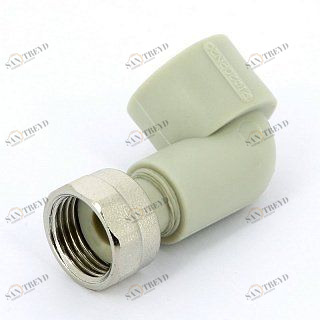 Угол с накидной гайкой ВР 20х3/4" полипропилен FV-PLAST 227021