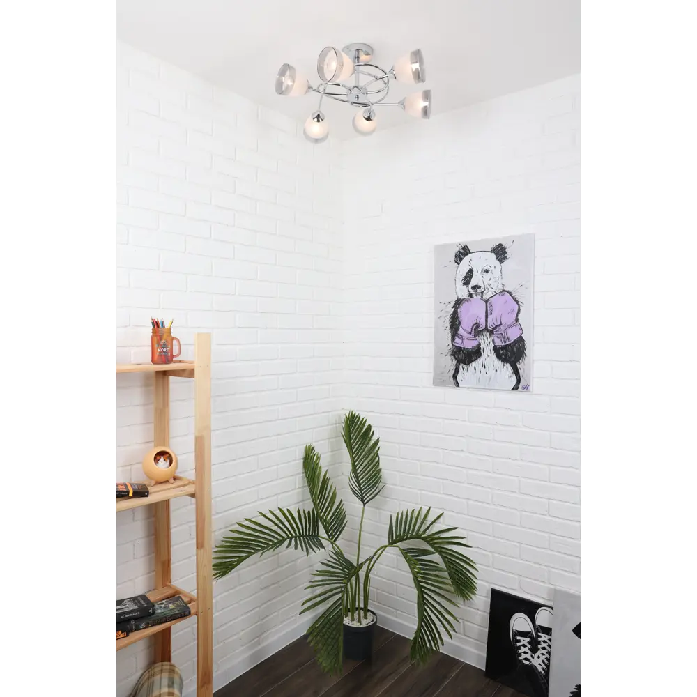 Люстра потолочная «Costa» 24000-6 6 ламп 18 м² цвет серебристый SCHAFFNER STLM-2075328 - Вид №15