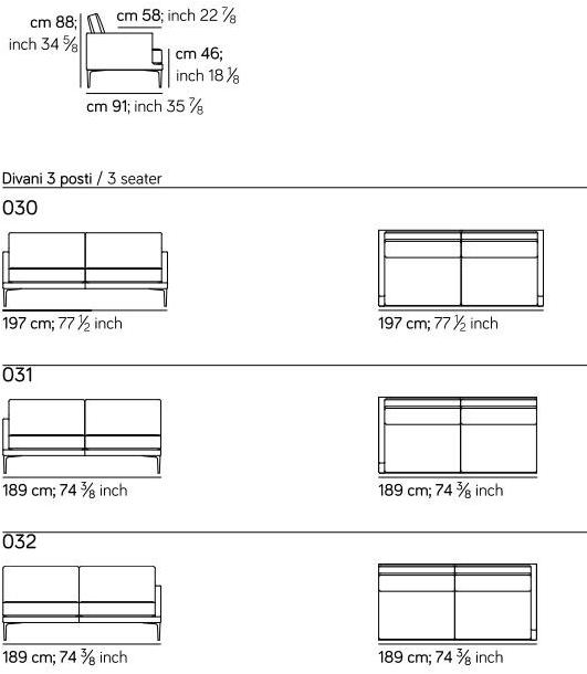 2-х местный кожаный диван Segno Am008.030 Santreyd - Вид №3