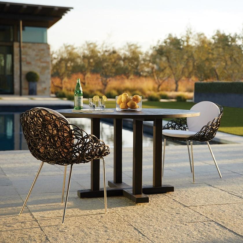 JANUS et Cie Круглый обеденный стол из тикового дерева Arbor sun-id-1515858 - Вид №3