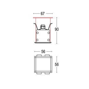 Алюминиевый квадратный светодиодный светильник Ghidini Lighting Edge ARCH-00034086 - Вид №7