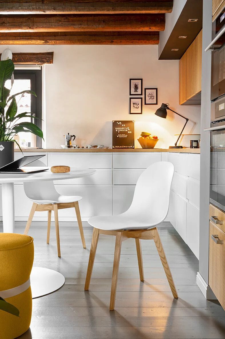 Стул из полипропилена с ножками из массива дерева Connubia Академия ARCH-00033292 - Вид №6