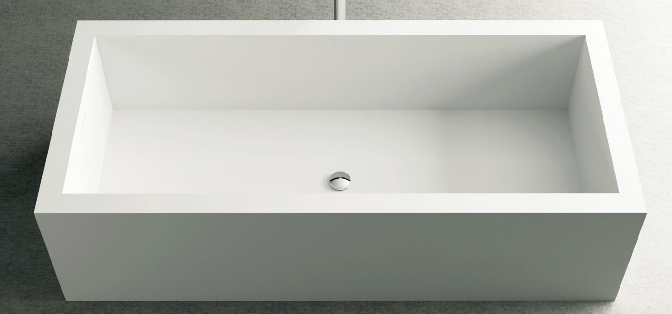Moma Design Ванна из Corian 1800х800х500 Square белая SQ0301800 - Вид №1