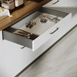 Выдвижной ящик с доводчиком 80x11x50 см KONSENSA ЛДСП/металл цвет серый