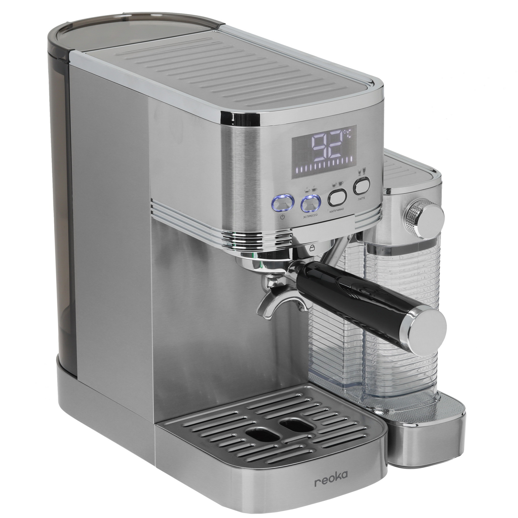 9127244 Кофеварка рожковая Reoka RKEM-650 серый STDN-0120508 - Вид №7