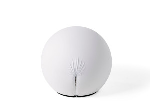 Круглый пуф из ткани