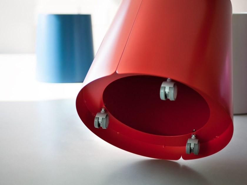 MEMEDESIGN Стол журнальный круглый металлический на колесиках по контракту sun-id-1455543 - Вид №3