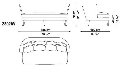 Maxalto 2-местный тканевый диван Febo sun-id-1381423 - Вид №7