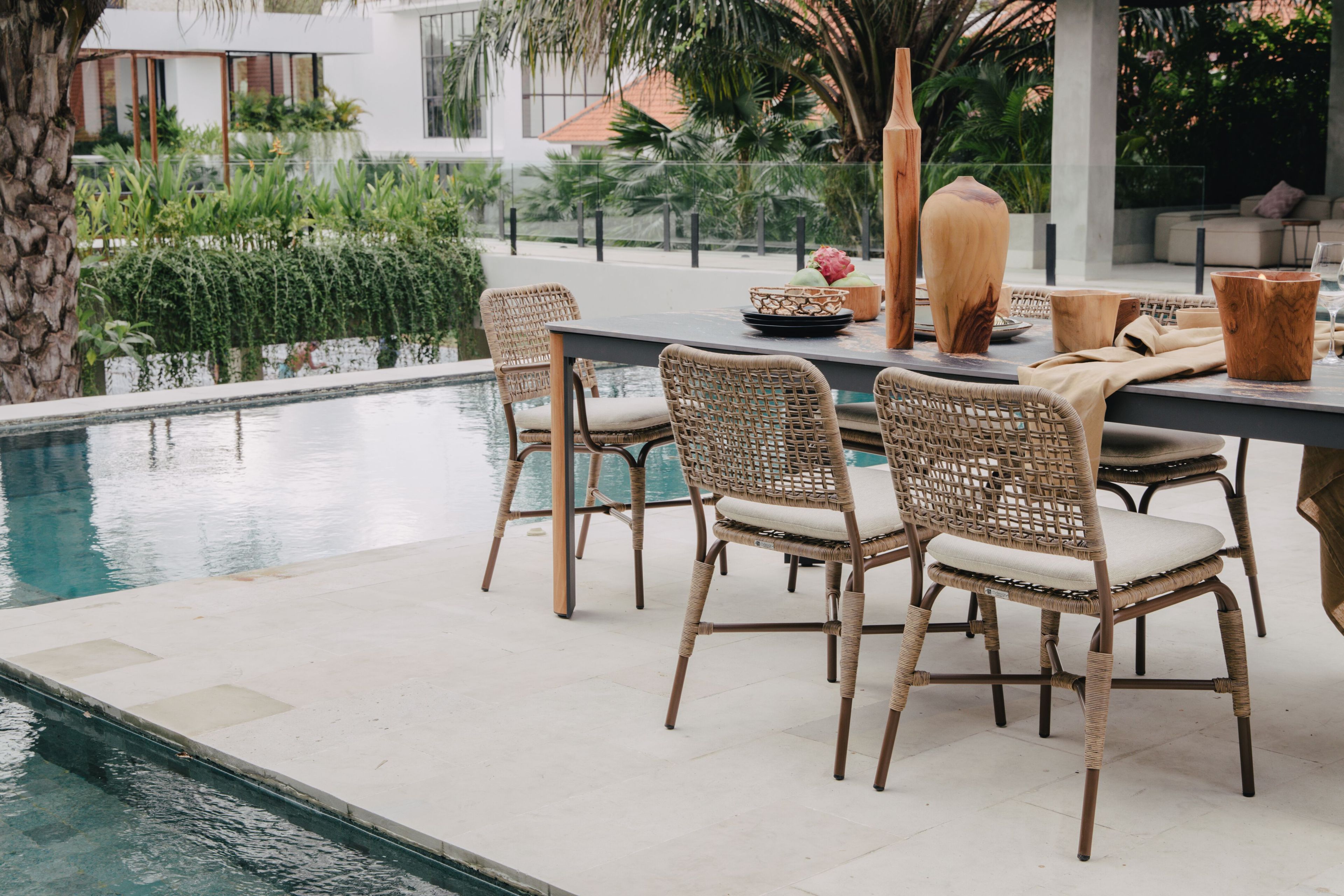 Прямоугольный садовый стол из керамогранита cbdesign Puntolinea ARCH-00137271 - Вид №6