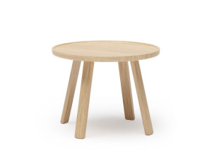 Деревянный круглый журнальный столик