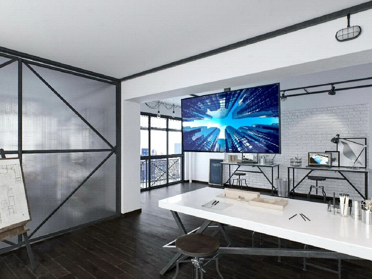 Потолочная подставка для телевизора с электроприводом Maior ARCH-00025400 - Вид №6