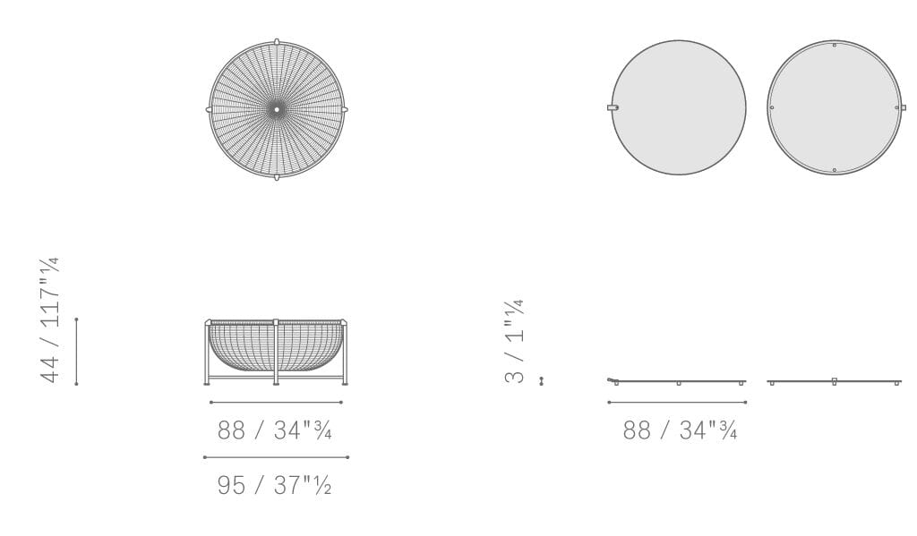 Кожаный садовый журнальный столик с отсеком для хранения Poltrona Frau коллекция-мебель и аксессуары ARCH-00050824 - Вид №5