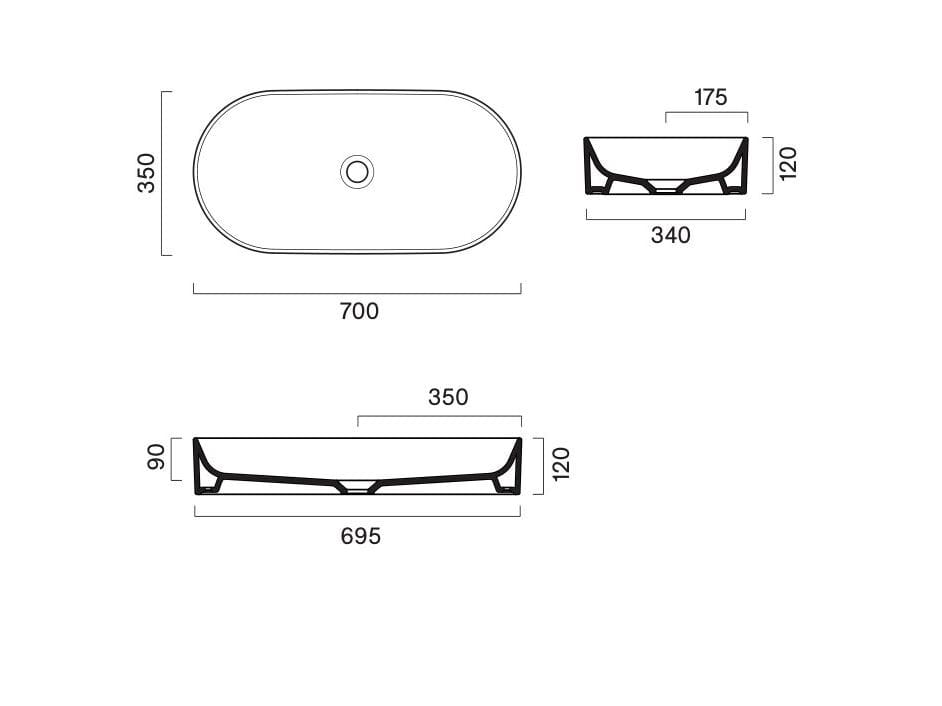 Овальная столешница CERAMICA CATALANO ноль ARCH-00143919 - Вид №5