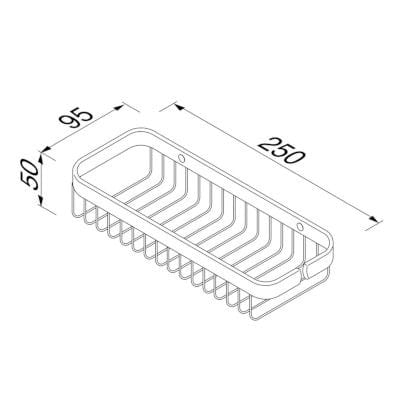 Металлическая душевая настенная мыльница Geesa корзина ARCH-00056461 - Вид №7