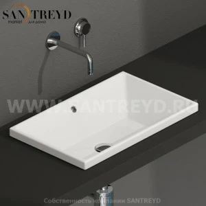 FO056BI Накладная раковина под столешницу  прямоугольная Ceramica Globo