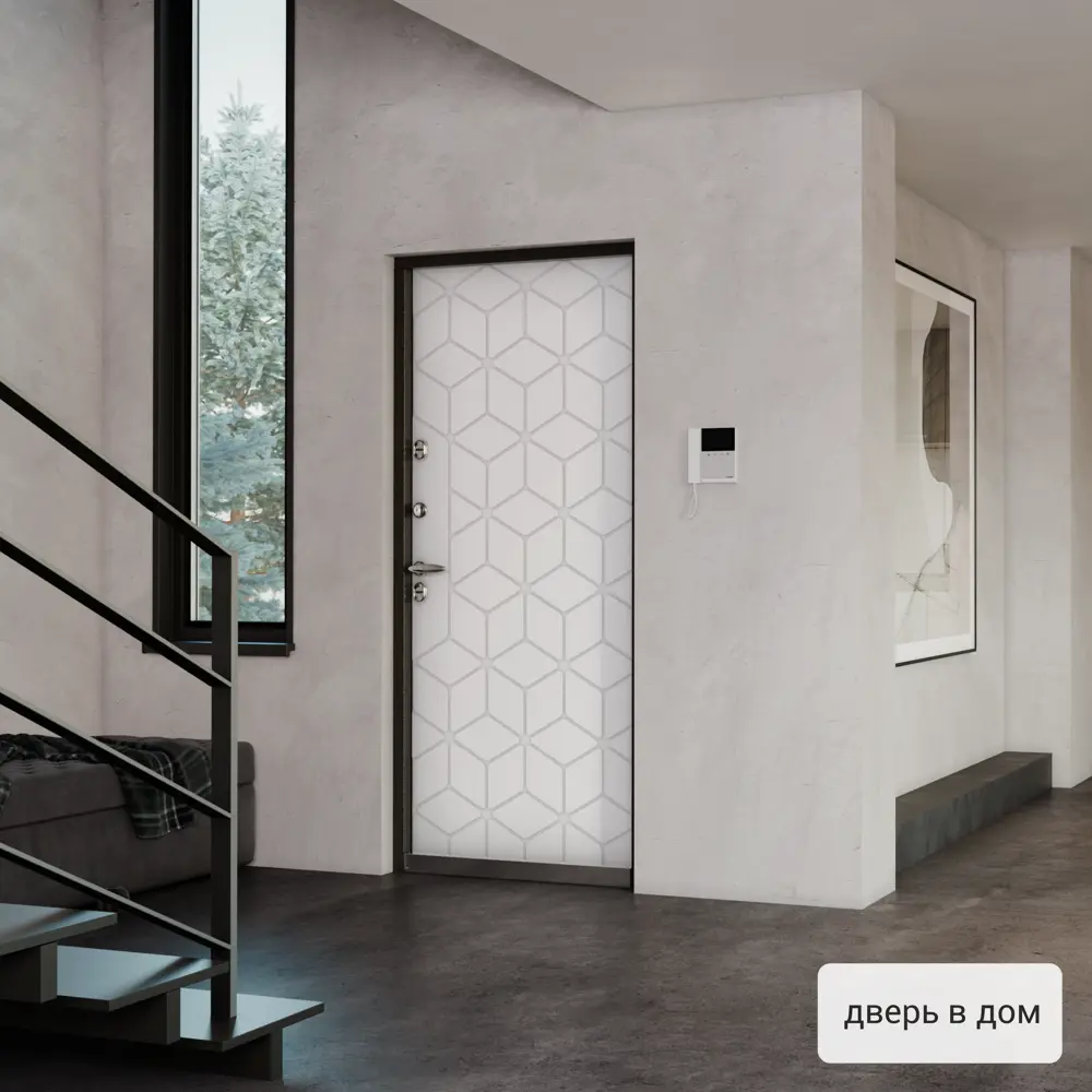 Дверь входная металлическая Норда 880 мм правая цвет арт белый TOREX STLM-2161266 - Вид №13