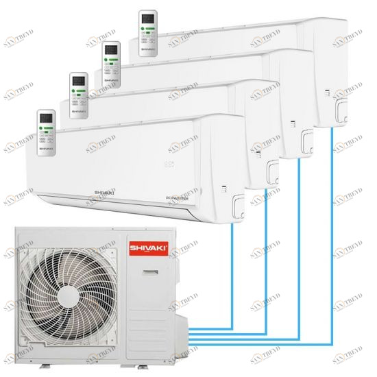 Мульти сплит система Shivaki SRH-PM369DC на четыре комнаты sun-id-369827