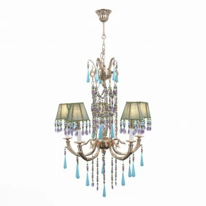 Люстра дизайнерская Parkinson SL792.703.05 ST LUCE ДИЗАЙНЕРСКИЕ, CRYSTAL 057971 Разноцветный;золото;зеленый