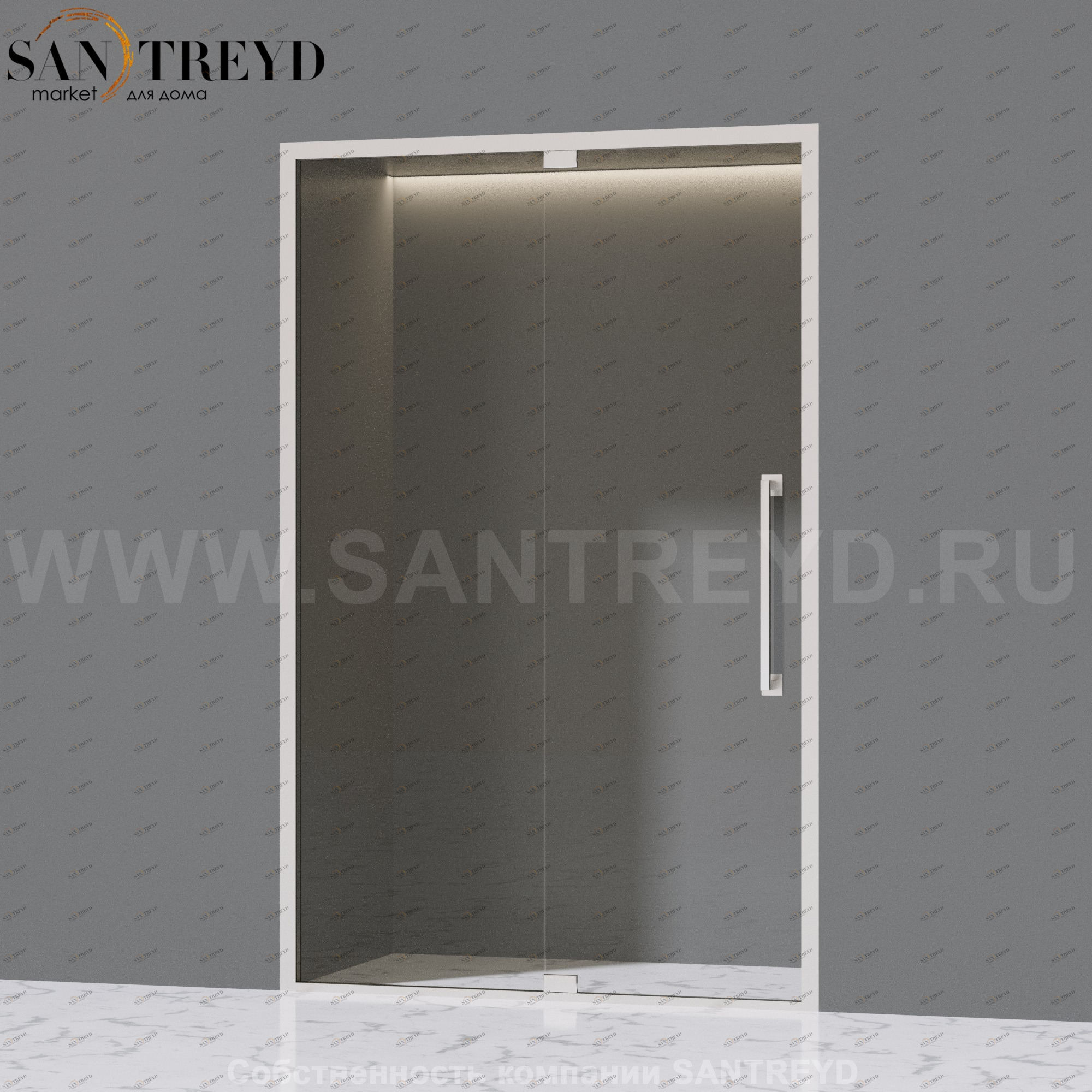 Effegibi SPAZIOSLIDE Стеклянная правая дверь-купе. Размер: длина 138 см, высота 208 см S130R