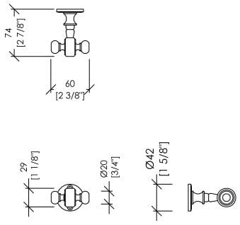 Держатель для полотенец из латуни с двойным крючком Devon&Devon первый класс ARCH-00023421 - Вид №2