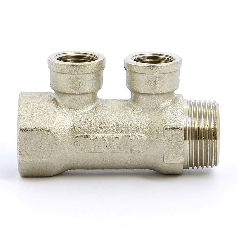 Коллектор НВ 1" никелированный TIEMME 2 выхода 1/2"В 36мм 1910082 - Вид №3