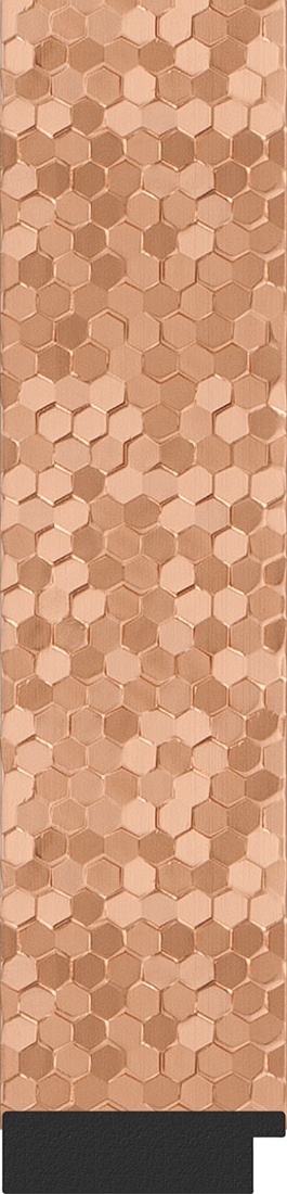 BY 3338 Зеркало в багетной раме - соты медь 70 mm EVOFORM Definite - Вид №3