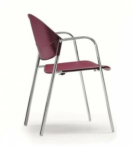 TALIN Стул полипропиленовый штабелируемый с подлокотниками для залов ожидания Delfi