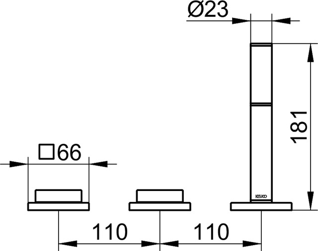 51130010500 Смеситель для ванны KEUCO Edition 11 - Вид №2