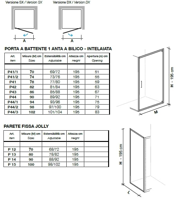 Хрустальная нишевая душевая кабина с поворотной дверью Metidea платина ARCH-00015429 - Вид №1
