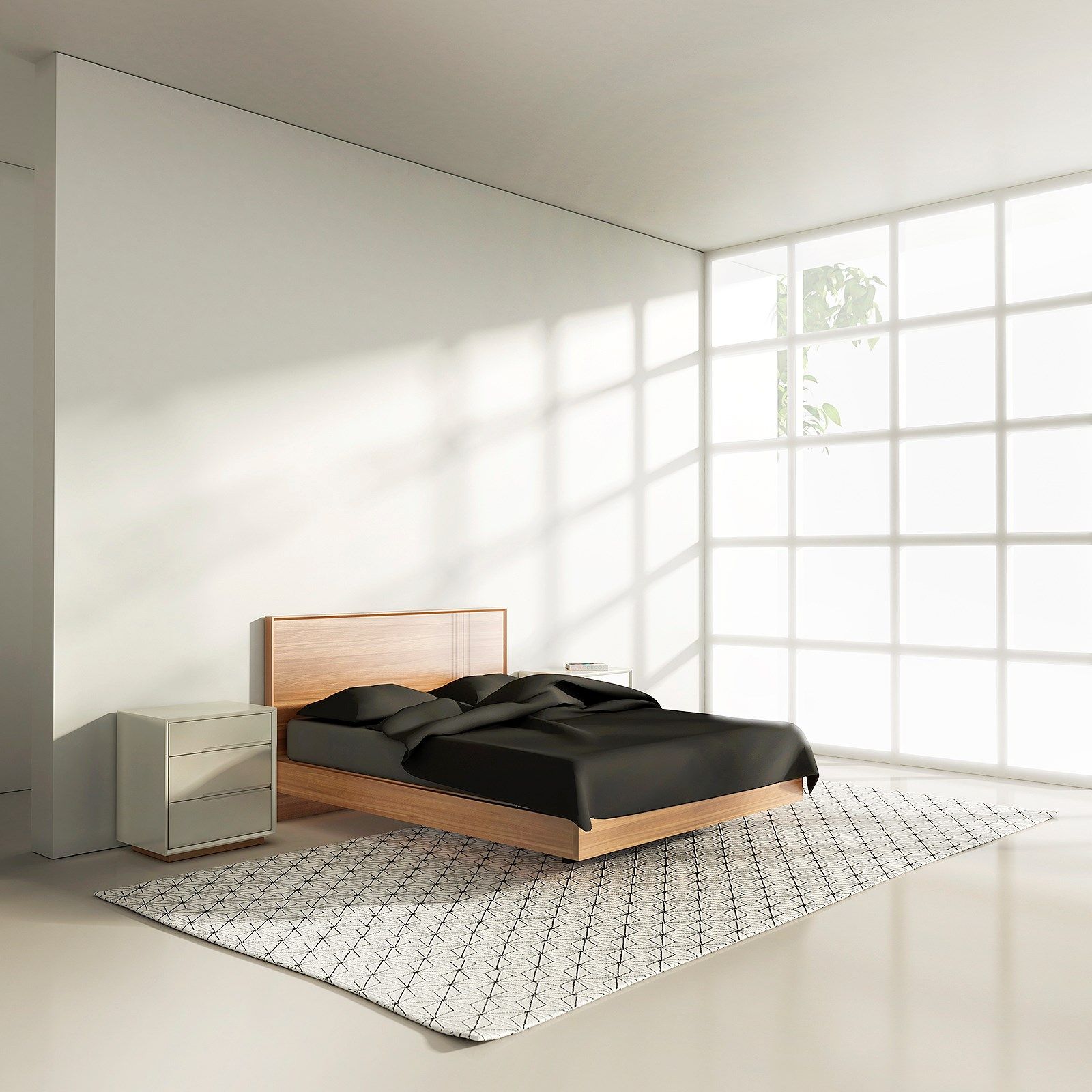 Деревянная двуспальная кровать WUDA ARCH-00059132 - Вид №1