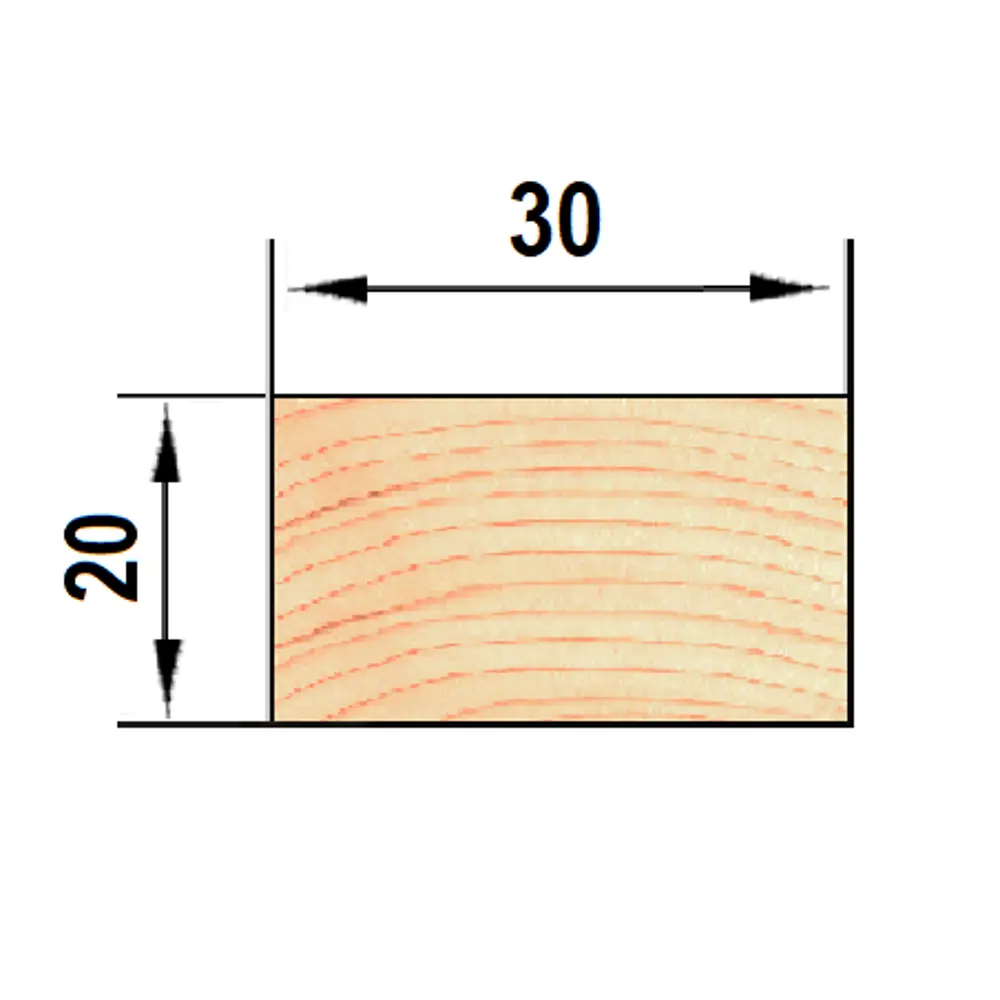 Santreyd Рейка строганая из хвои 20x30x2000 мм для отделки и каркасов 82134763 STLM-0020003 - Вид №5