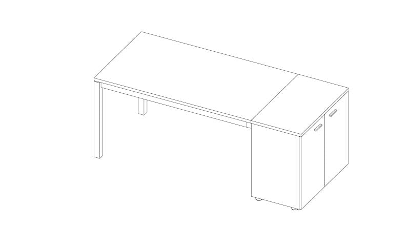Модульный рабочий стол Quadrifoglio Group дизайн-офис ARCH-00089584 - Вид №17