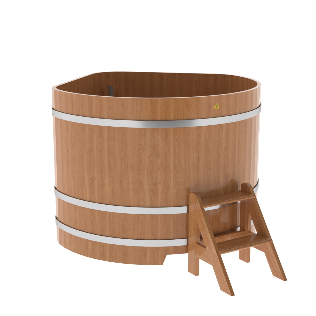 1364 Купель угловая из дуба 1,37х1,37х1,1 натуральная Alyarus 