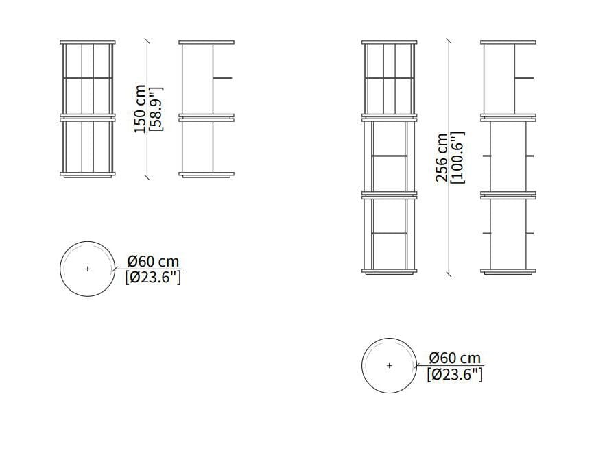 Деревянная вращающаяся Книжная полка Vittoria Frigerio ROMA ARCH-00066822 - Вид №7