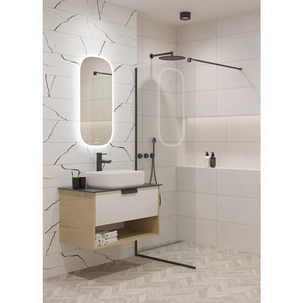 Настенная плитка LB Ceramics Одри 20x60 см 0.84 м² цвет розовый полосы STLM-2103336 - Вид №4