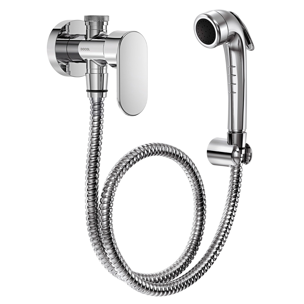 00886306 Гигиенический душ с краном и краном с матовым никелевым спусковым крючком Docol DOCOL KAILA 