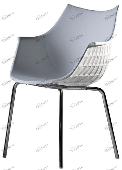 Driade Стул из поликарбоната и кожи с подлокотниками Meridiana sun-id-1415518