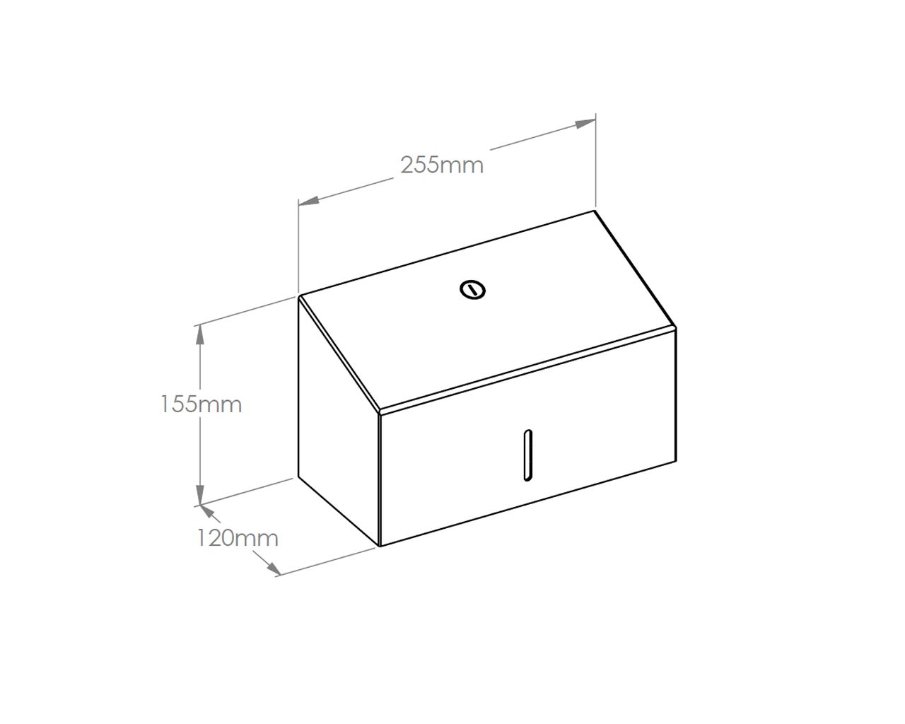ADI201 INOX DESIGN MINI контейнер для бумажных полотенец - ICICLE Merida  - Вид №1