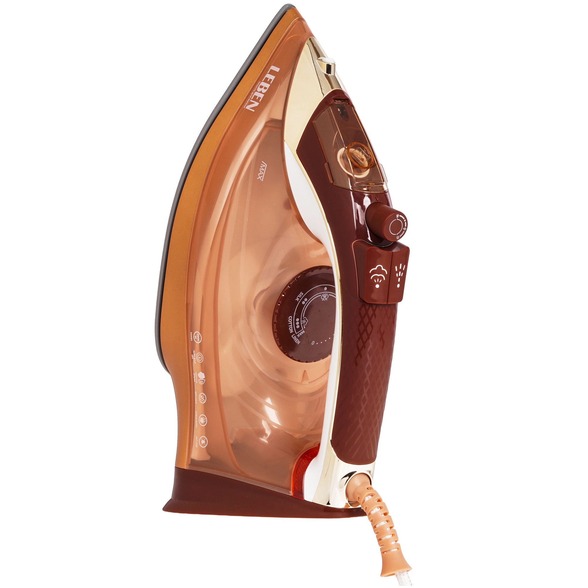 9237155 Утюг LEBEN 249-042 оранжевый STDN-0039687