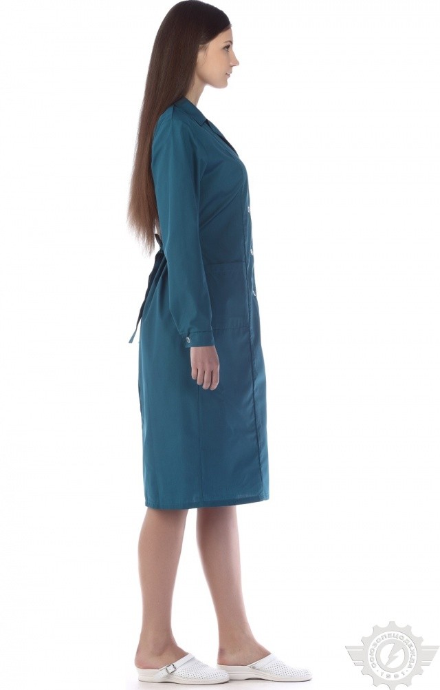 63268 Халат "Золушка" бирюза  Одежда для обслуживающего персонала  размер 54/170-176 Спецодежда  - Вид №10