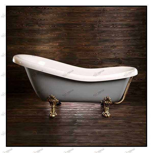 Ванна Akcjum Rectime 170 WR-02-05-Br-M овальная серая с золотыми ножками WR0205BRM