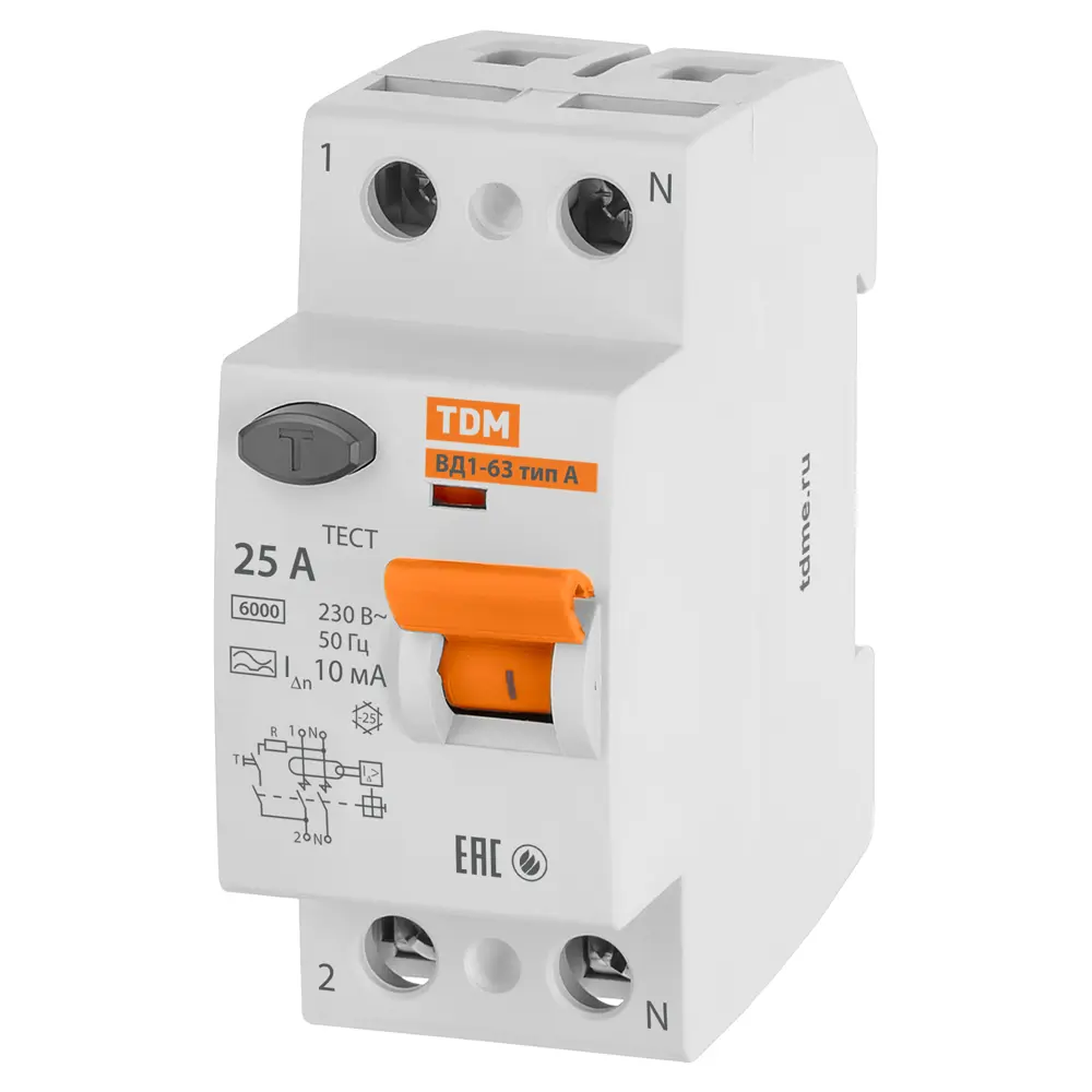 УЗО TDM Electric ВД1-63 - защита от поражения током и возгораний 89347153 STLM-1108815