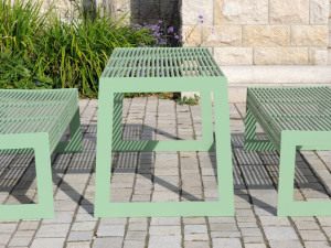 Прямоугольный стол из нержавеющей стали