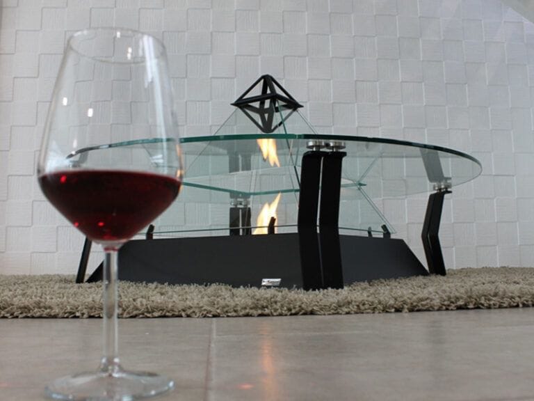 Отдельно стоящий камин с панорамным стеклом bioKamino CRYSTAL LOUVRE ARCH-00138063 - Вид №5