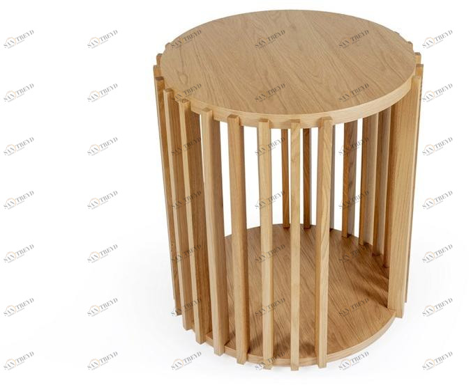 Woodman Круглый деревянный журнальный столик с местом для хранения вещей sun-id-1372466