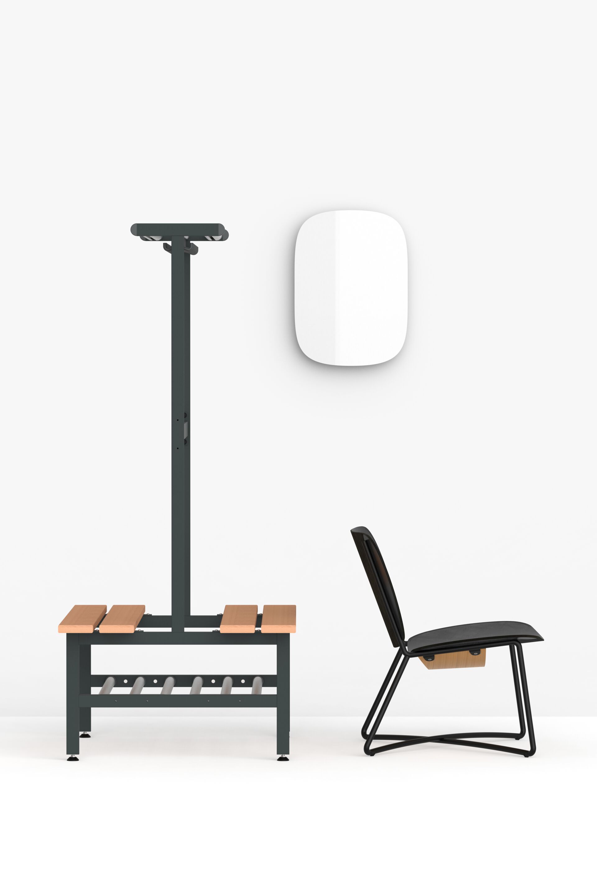 Стальная и деревянная скамейка для спортивных сооружений FUNCTIONALS Tertio ARCH-00028620 - Вид №3