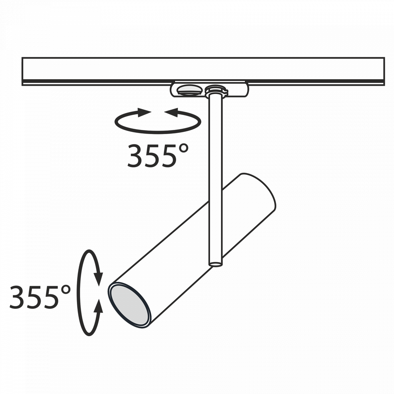 Трековый светильник белый TR005 TECHNICAL SINGLE PHASE TRACK SYSTEM 00-3956212 Белый  - Вид №1